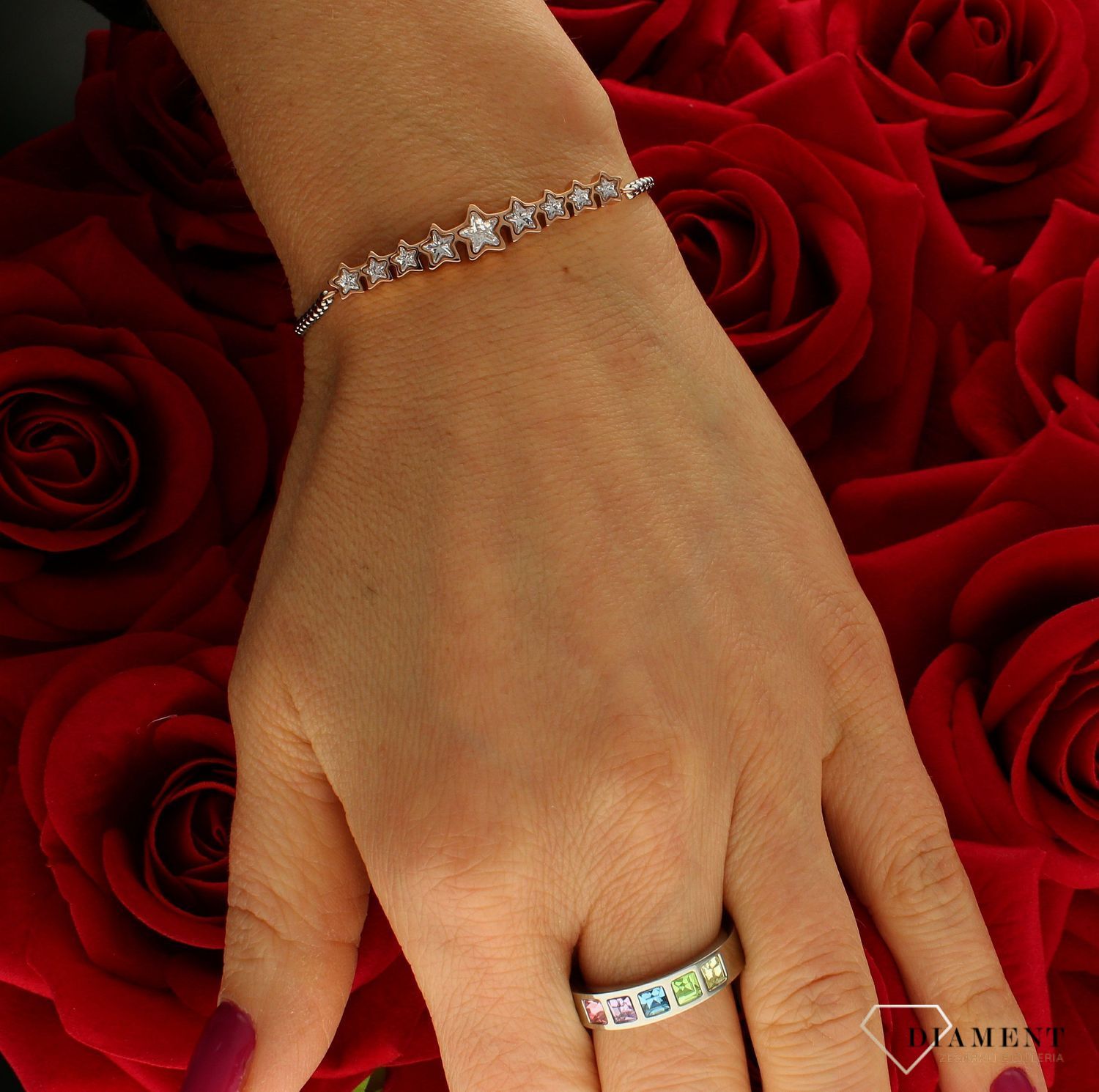 Bransoletka Nomination Białe Gwiazdki Milleluci 028012 010.jpg